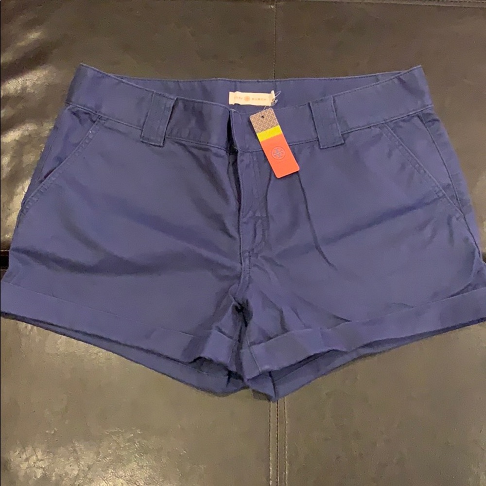 NWT Tory Burch shorts. Size 32. Flap pocket.